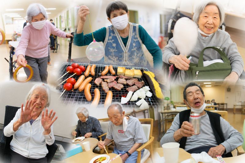 第四十回 よどきり老健だより「2階 夏祭り&BBQ」